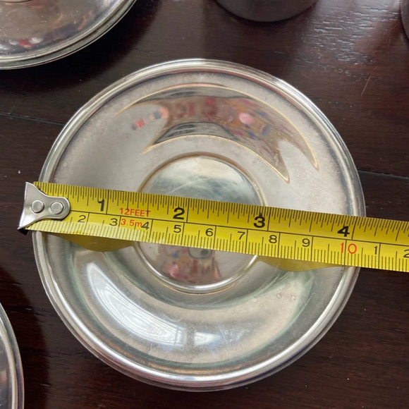 Brazil espresso demitasse set of 6 cups & 4 silver plated saucers MCM Style - Picture 12 of 12